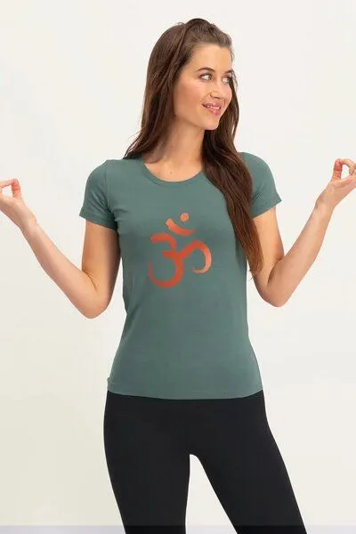 Urban Goddess Urban Goddess Om Core Yoga T-Shirt, Forest (grün), – Produktbild 2 von 3