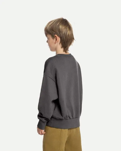 MATONA Matona Pullover | Crewneck Sweatshirt | aus Baumwolle | GOTS-zertifiziert, Washed black, – Produktbild 2 von 3