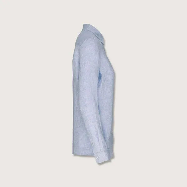 YTWOO YTWOO Damen Leinenbluse, Linen blue, – Produktbild 2 von 2