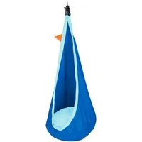 HANS NATUR Kinder Hängehöhle "Joki" Bio-Baumwolle mit Befestigungsset blau Maße 150 x 70 cm – Produktbild 1 von 1