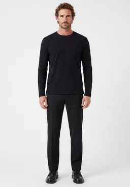 ORGANICATION ORGANICATION Herren vegan Langarm-Shirt Aus Interlock-Strick Schwarz – Produktbild 1 von 1