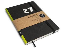 tyyp tyyp Taschenkalender 2027 schwarz – achtsam planen auf Recyclingpapier – A5, vegan & handgefertigt – Produktbild 1 von 1