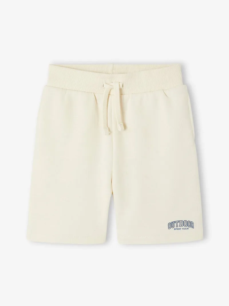 Vertbaudet Sport-Shorts Jungen mit Print am Bein, Wollweiß, – Produktbild 3 von 4