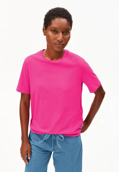 ARMEDANGELS ARMEDANGELS LUALAA Damen T-Shirt aus Bio-Baumwolle, Very berry, – Produktbild 1 von 4