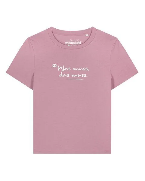 watapparel watapparel T-Shirt Frauen Was muss das muss, Lilac dream, – Produktbild 1 von 3