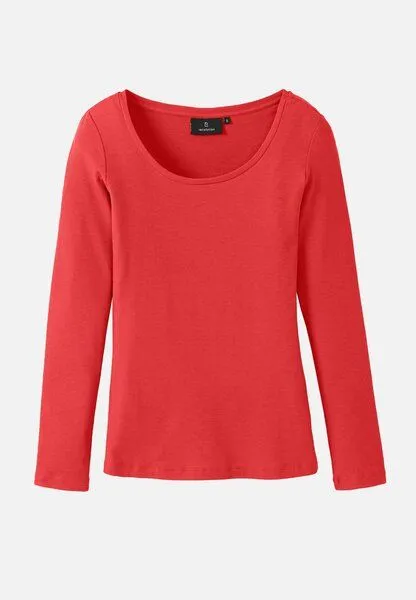 recolution Damen Rib Longsleeve aus LENZING Modal Mix - SENNA - recolution, Lava red (rot), – Produktbild 1 von 1