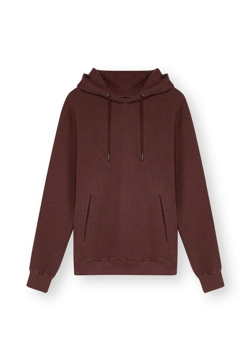 THOKKTHOKK ThokkThokk Herren vegan Hoodie Structured Oversized Deep Mahogany, Braun, – Produktbild 1 von 2