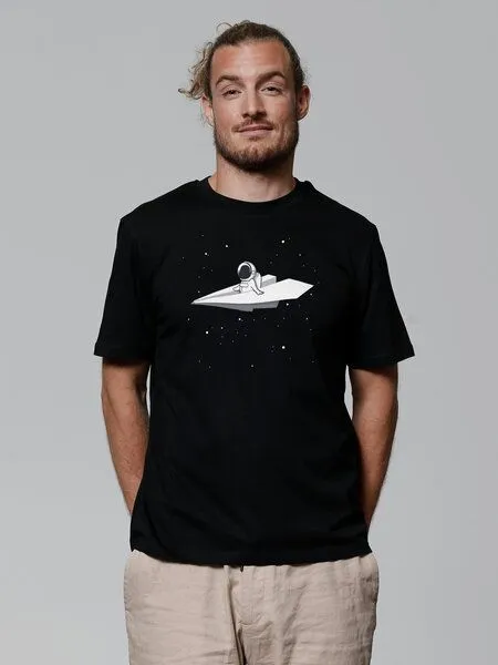 watapparel watapparel T-Shirt Unisex Fly me to the moon, Black, – Produktbild 2 von 3