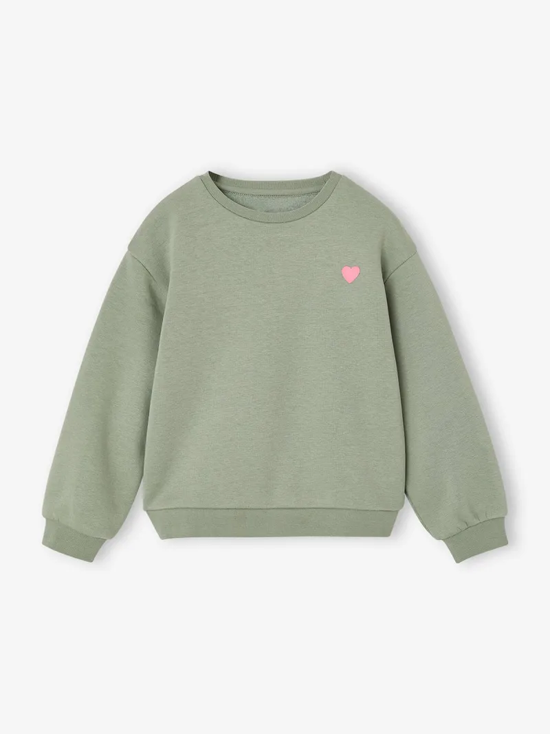Vertbaudet Mädchen Sweatshirt mit Print BASIC salbei, Salbei, – Produktbild 3 von 3