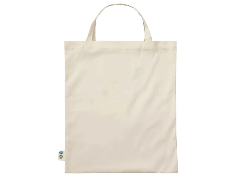Memo memo Bio-Baumwoll Kindertasche mit Fairtrade-Siegel, natur, 22 x 26 cm, kurze Henkel – Produktbild 1 von 2