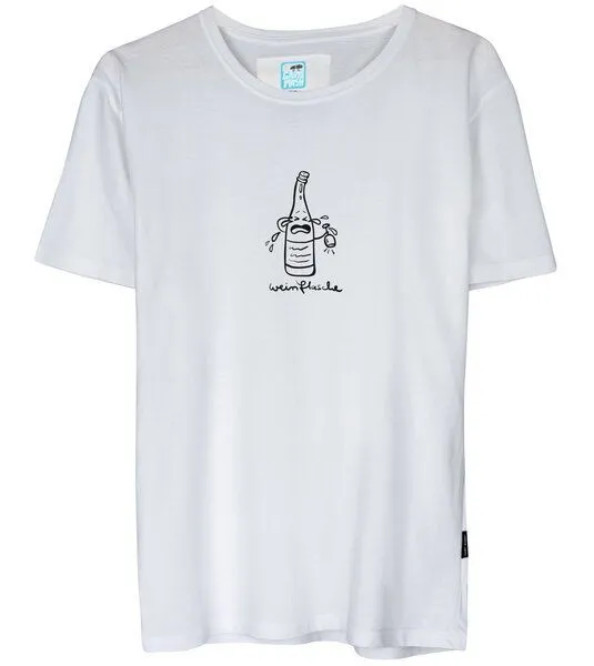 Gary Mash GARY MASH T-Shirt Weinflasche aus Bio-Baumwolle, Weiß, – Produktbild 1 von 4