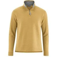 HempAge HempAge Herren Sweatware Troyer Hanf/Bio-Baumwolle, Dijon (gelb), – Produktbild 1 von 2