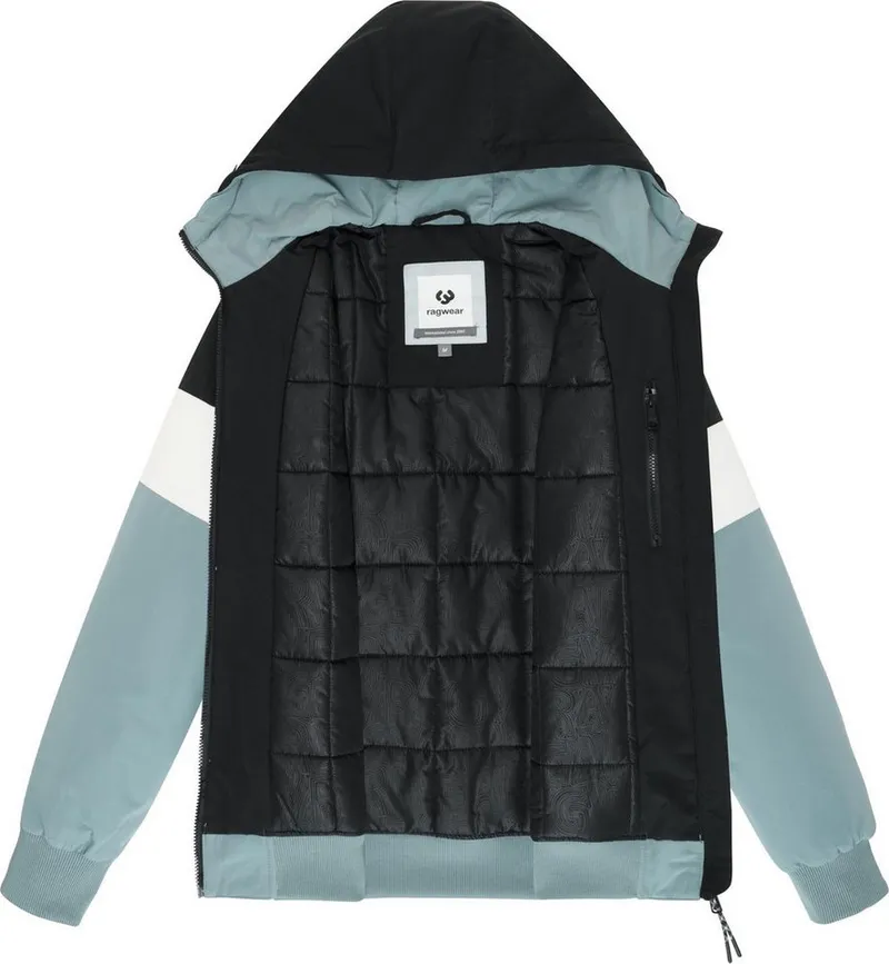 ragwear ragwear Winterjacke Jinig Warm YOUMODO Gefütterte Herren Colourblocking Bomberjacke mit Kapuze, Blau, – Produktbild 1 von 4