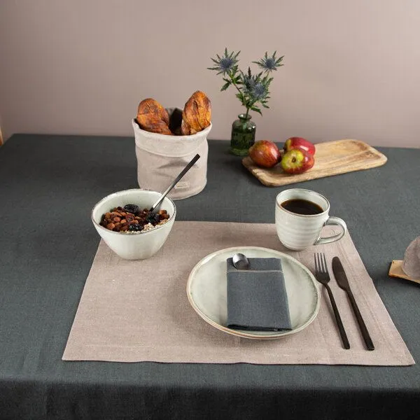 nahtur-design nahtur-design Tischset aus 100% Leinen, Leinendenim, Sand (beige), – Produktbild 4 von 5