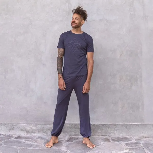 Jaya Jaya CARLOS - Männer - Hose für Yoga und Freizeit aus Biobaumwolle, Nightblue/blau, – Produktbild 3 von 4