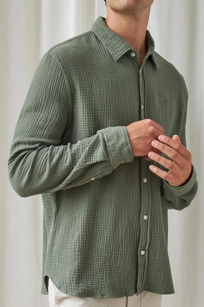 TWOTHIRDS TWOTHIRDS Herren vegan Shirt Unyee Deep Lichen Green, Grün, – Produktbild 1 von 2