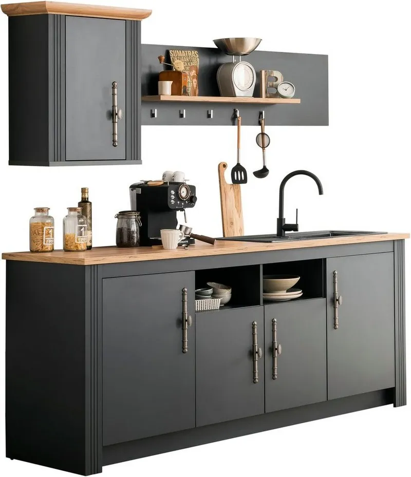 OTTO home Küche KS-Westminster, Breite 204 cm, ohne E-Geräte, Grau, – Produktbild 2 von 5