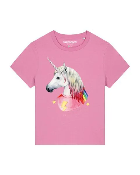 watapparel watapparel T-Shirt Frauen Flash, the unicorn, Bubble pink, – Produktbild 1 von 3