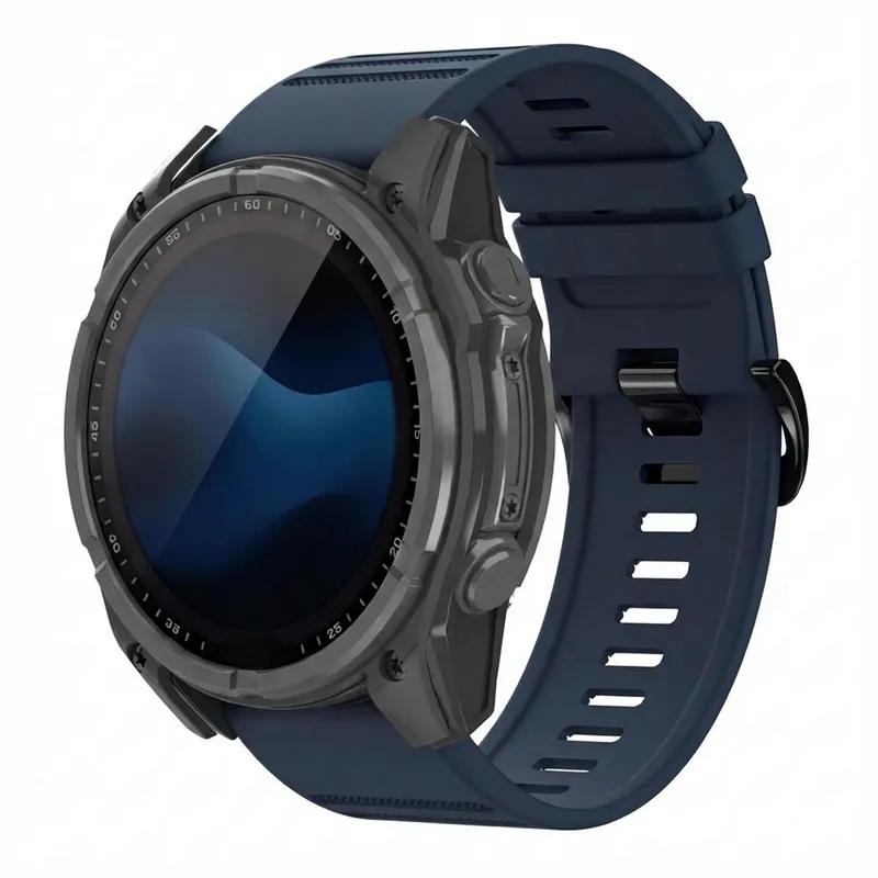 imoshion imoshion QuickFit® Silikonarmband - Garmin 22 mm Anschluss, Dunkelblau, – Produktbild 1 von 1