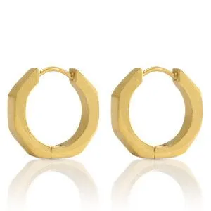 ELEKTROPULLI Eckige Creolen 16mm von Elektropulli, Gold, – Produktbild 1 von 1
