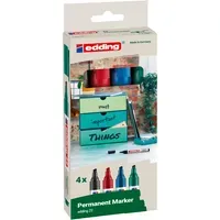 Edding 4er Set edding Permanentmarker "22 EcoLine" farbig sortiert – Produktbild 4 von 4