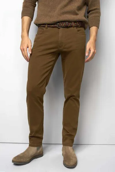 M 5 BY MEYER M 5 BY MEYER Five Pocket aus High Performance Satin, Gelb (camel), – Produktbild 3 von 6