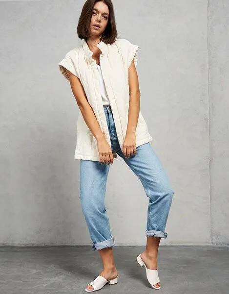 NINE TO FIVE NINE TO FIVE Mule Slides #maia – minimalistisch zum Top Trend, Off white, – Produktbild 1 von 3