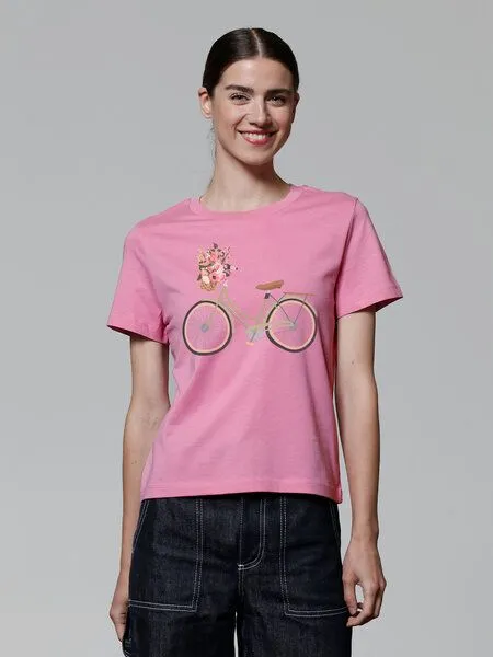 watapparel watapparel T-Shirt Frauen Damenfahrrad, Bubble pink, – Produktbild 2 von 4