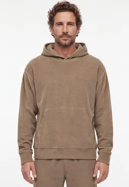 ORGANICATION ORGANICATION Herren vegan Hoodie Aus Cord In Der Farbe Gravel – Produktbild 1 von 1