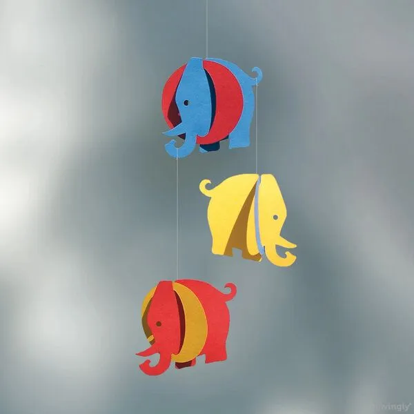 Livingly Livingly Elephant Mobile | Mobile mit bunten Elefanten – Produktbild 2 von 2