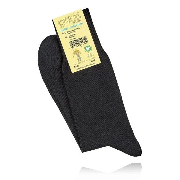 grödo grödo Socken mit Komfortbündchen ohne Gummi für Damen und Herren (3er Pack), Schwarz, – Produktbild 1 von 3