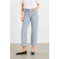 LAURIE LAURIE Damen vegan Hose Amelia Slit Straight Cl Weiß/Blau Gestreift – Produktbild 1 von 1