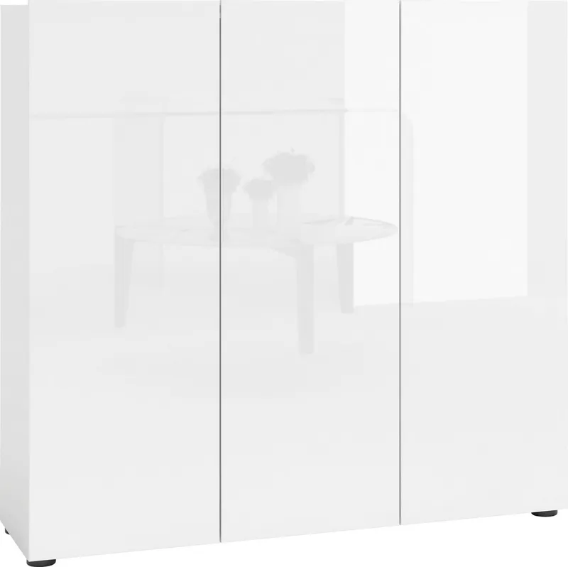 Home affaire Schuhschrank MISTER- Schuhregal, Made in Italy, 12 Fächer, 10 Einlegeböden (120x34x114 cm) Komplett in Hochglanz lackiert, mit Platz für ca. 24 paar Schuhe, Weiß, – Produktbild 1 von 5