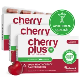 Cellavent Healthcare Montmorency Sauerkirsche Kapseln - Cherry PLUS 3 Monate – Produktbild 1 von 1