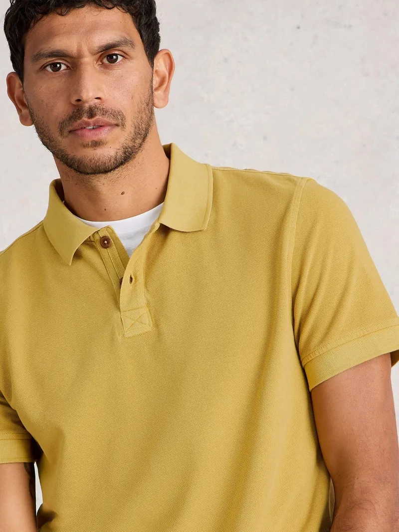 White Stuff Polohemd Utility - S/R, Tiefgelb, – Produktbild 1 von 4