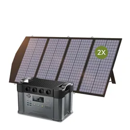 ALLPOWERS S2000 Pro Mit 140W SolarPanel | 2400W Solargenerator S2000 Pro + 2 x SP029 Solarpanel – Produktbild 1 von 1