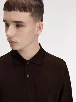 Fred Perry Fred Perry Langarm-Poloshirt Braun 86C - Größe M – Produktbild 1 von 1
