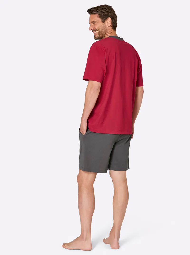 wäschepur men Shortys rot + grau, Rot + grau, – Produktbild 2 von 2