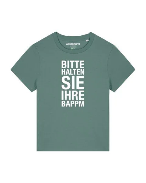 watapparel watapparel T-Shirt Frauen Bitte Halten Sie Ihre Bappm, Green bay, – Produktbild 1 von 3