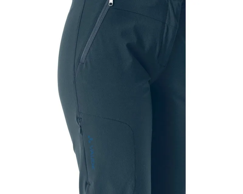 Vaude Vaude Outdoorhose Women's Farley Stretch Capri T-zip Pants III Vielseitige Outdoorhose, wandelbar zur Capri, bietet, Blau, – Produktbild 3 von 3