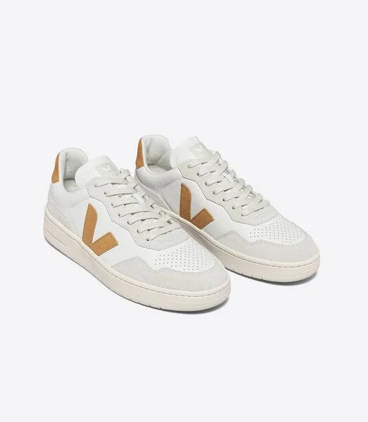 Veja Veja Damen-Sneakers V-90 Leather White Umber – Produktbild 2 von 3