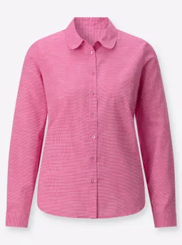 Witt Langarmbluse pink-ecru-kariert – Produktbild 1 von 1
