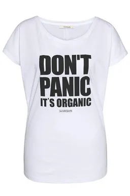 Wunderwerk Wunderwerk Damen Tee aus Bio-Baumwolle "Tee don't panic block" – Produktbild 1 von 1