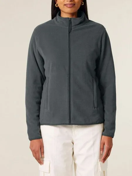 Human Family Human Family Basic Damen Fleecejacke "Guide" aus recyceltem Polyester, Anthrazit, – Produktbild 1 von 4