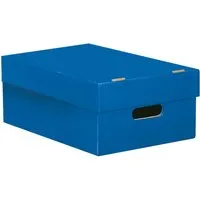 Aufbewahrungsbox "Color" aus Recyclingkarton, mittel 26 x 41 x 15,2 cm, blau – Produktbild 1 von 1