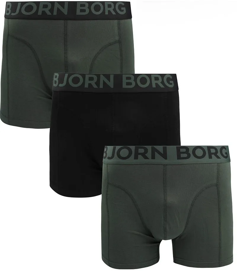Bjorn Borg Bjorn Borg Björn Borg Boxershorts 3er-Pack Grün, Dunkelgrün, – Produktbild 2 von 5