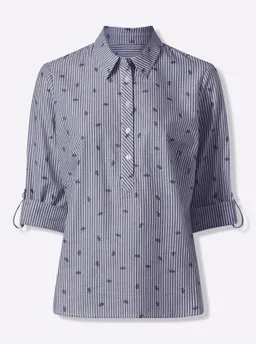 Witt Baumwollbluse marine-gestreift – Produktbild 1 von 1