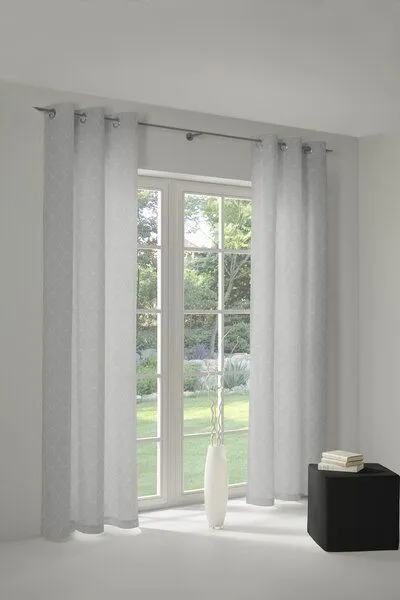 Nature by Adam Nature by Adam Vorhang aus 100% Bio-Baumwolle - Made in Germany - Indian Cortezada Light, Hellgrau, – Produktbild 7 von 7