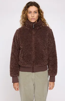 Mazine Mazine Damen vegan Jacke Kunstpelz Kastanienbraun – Produktbild 1 von 1