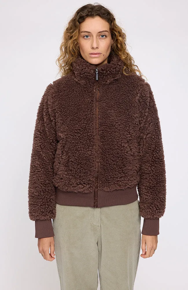 Mazine Mazine Damen vegan Jacke Kunstpelz Kastanienbraun, Braun, – Produktbild 1 von 2